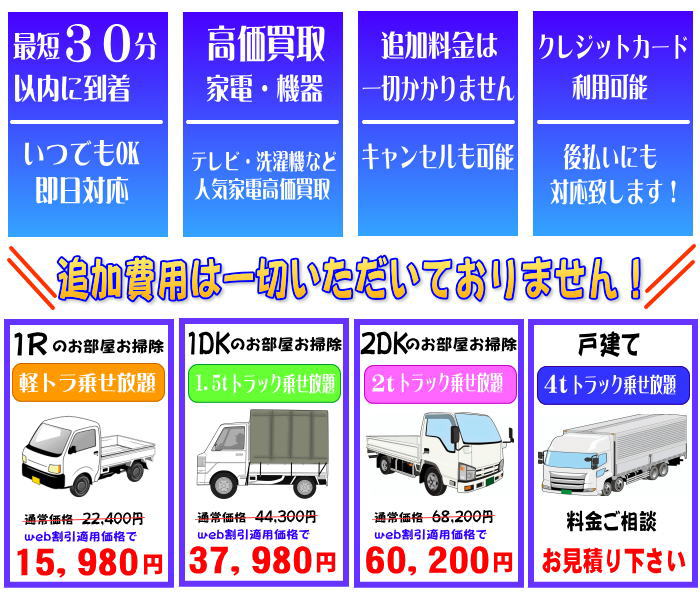 ゴミ屋敷片付け乗せ放題プランのご案内