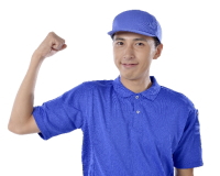 引越し業者が荷物運び出します