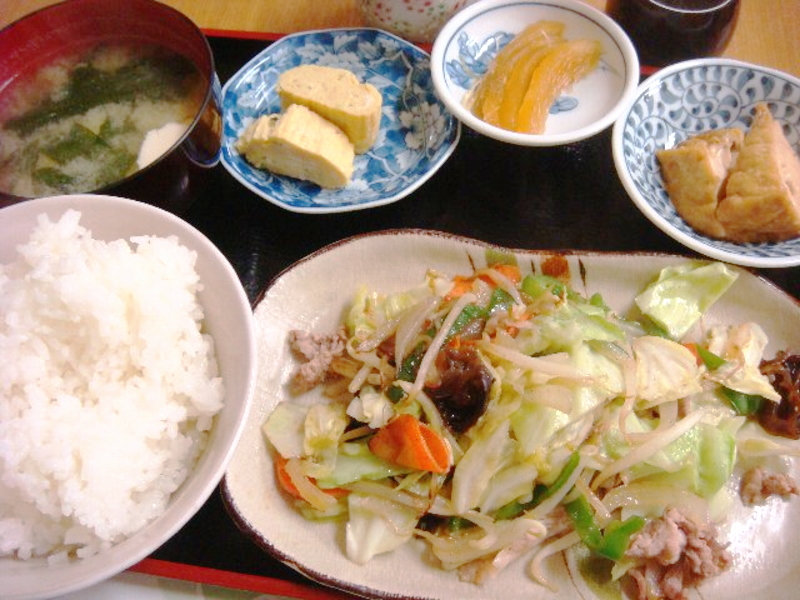 野菜炒め定食【お料理代行サービス】